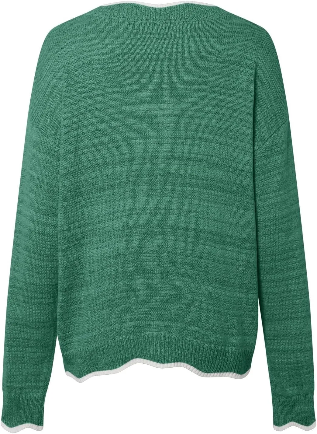 Women's Fashion V Neck Sweaters Cozy Fit Fleece Sweaters Plus Size Spring Sweater Elegant Chunky Pullover Tops