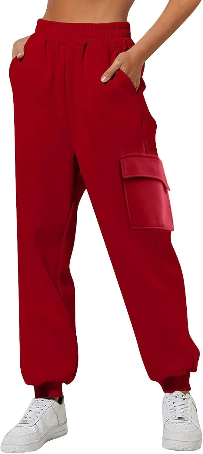 Women's Fleece Lined Pants Water-Resistant Sweatpants Winter Thermal Ski Hiking Running Joggers Warm Pants for Women