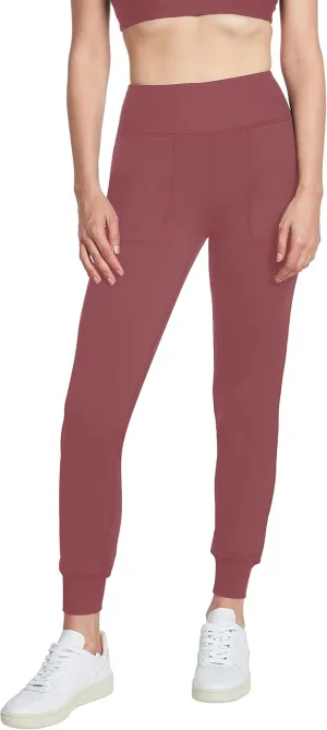 Womens High Rise Moisture Wicking Slim Cuffed Tummy Control Stretch Yoga Athletic High Waisted Jogger Pant