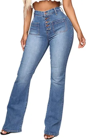 Womens Jeans Stretchy Jeans for Women Womens Pants High or Mid Waisted Jeans for Women Womens Wide Leg Pants