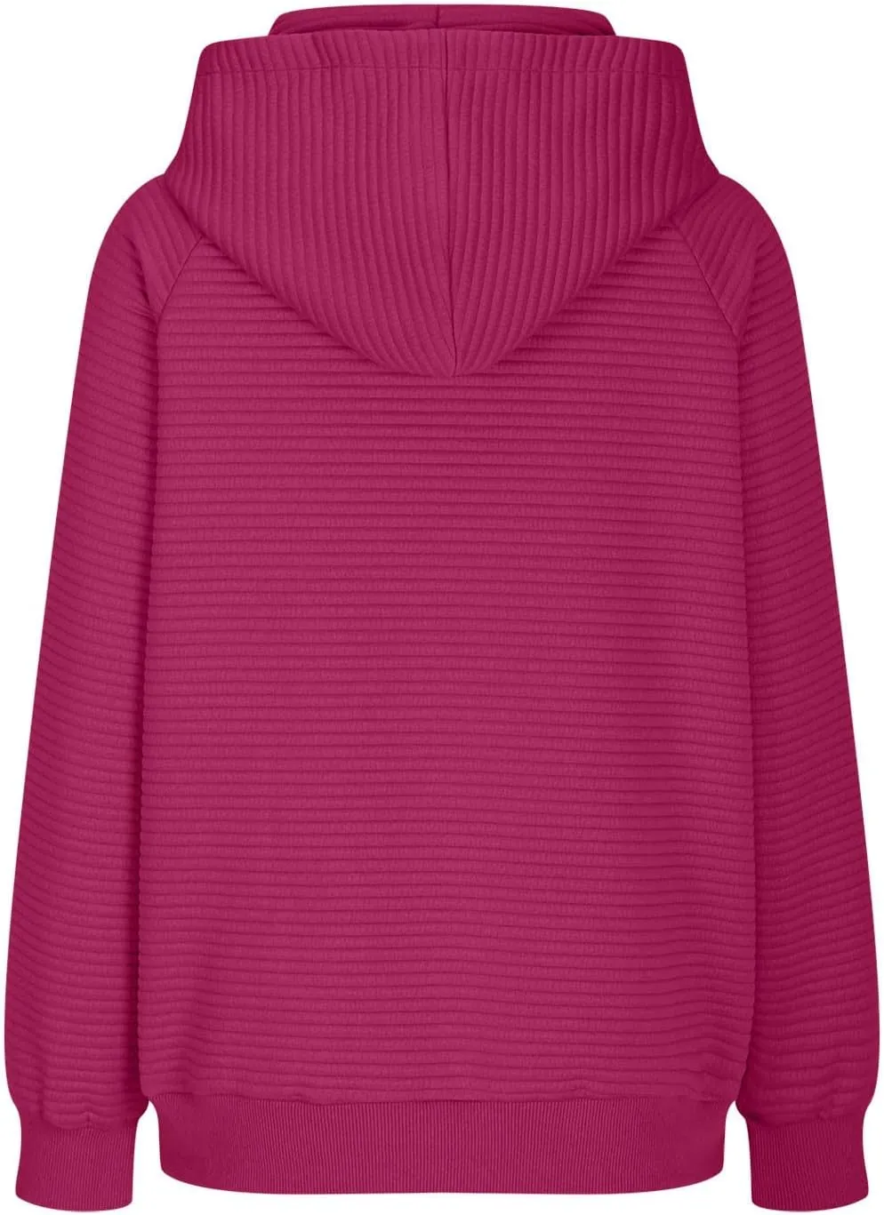 Womens Striped Texture Hoodies Fall Raglan Long Sleeve Dressy Sweatshirts Casual Loose Pullover with Kangaroo Pocket