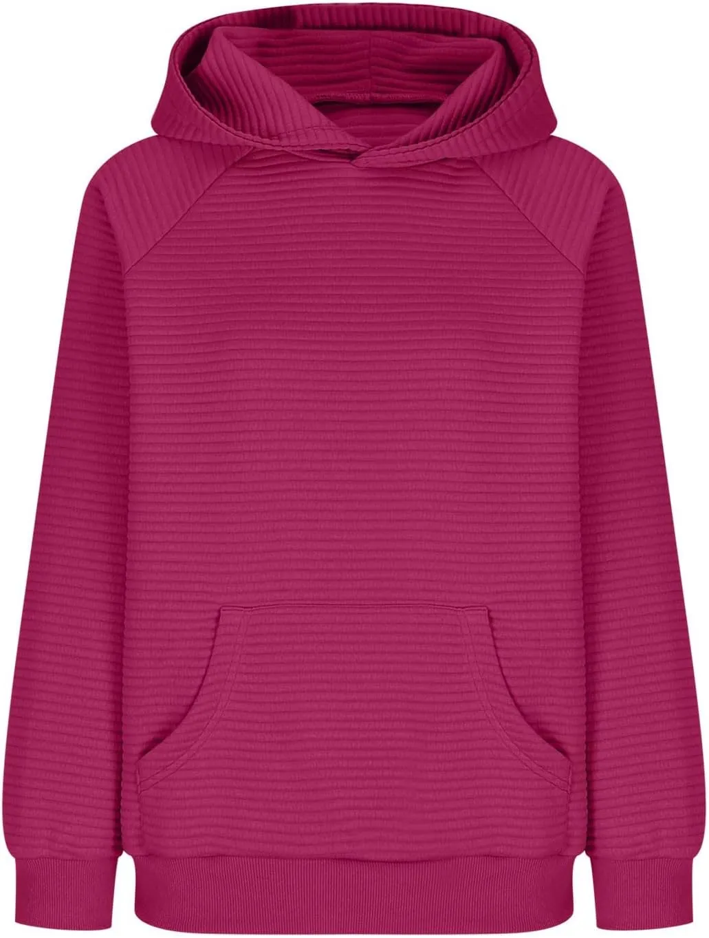Womens Striped Texture Hoodies Fall Raglan Long Sleeve Dressy Sweatshirts Casual Loose Pullover with Kangaroo Pocket