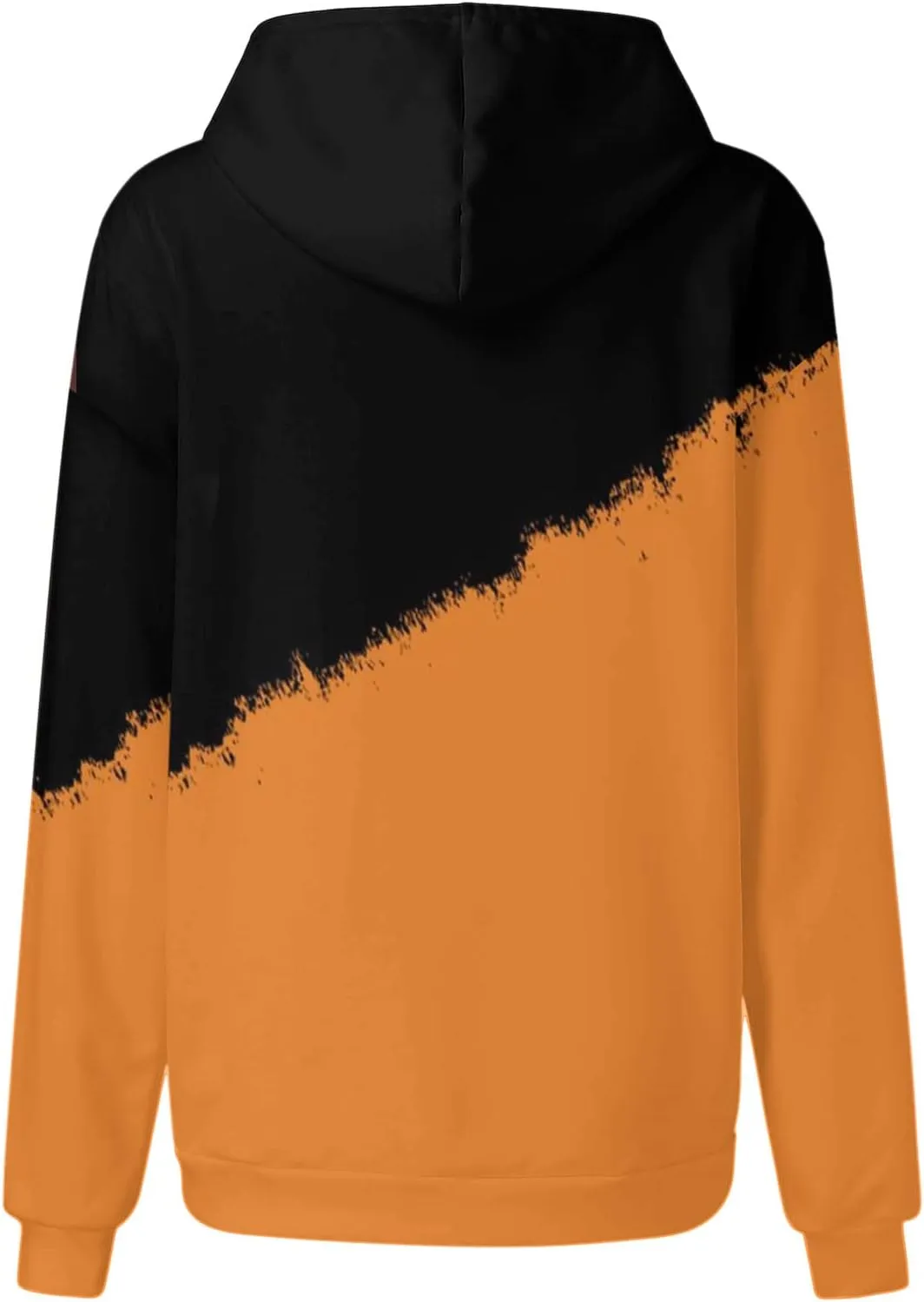 Women's Tie Dye Hoodies Fall Long Sleeve Casual Color Block Oversized Pullover Sweatshirt with Pocket