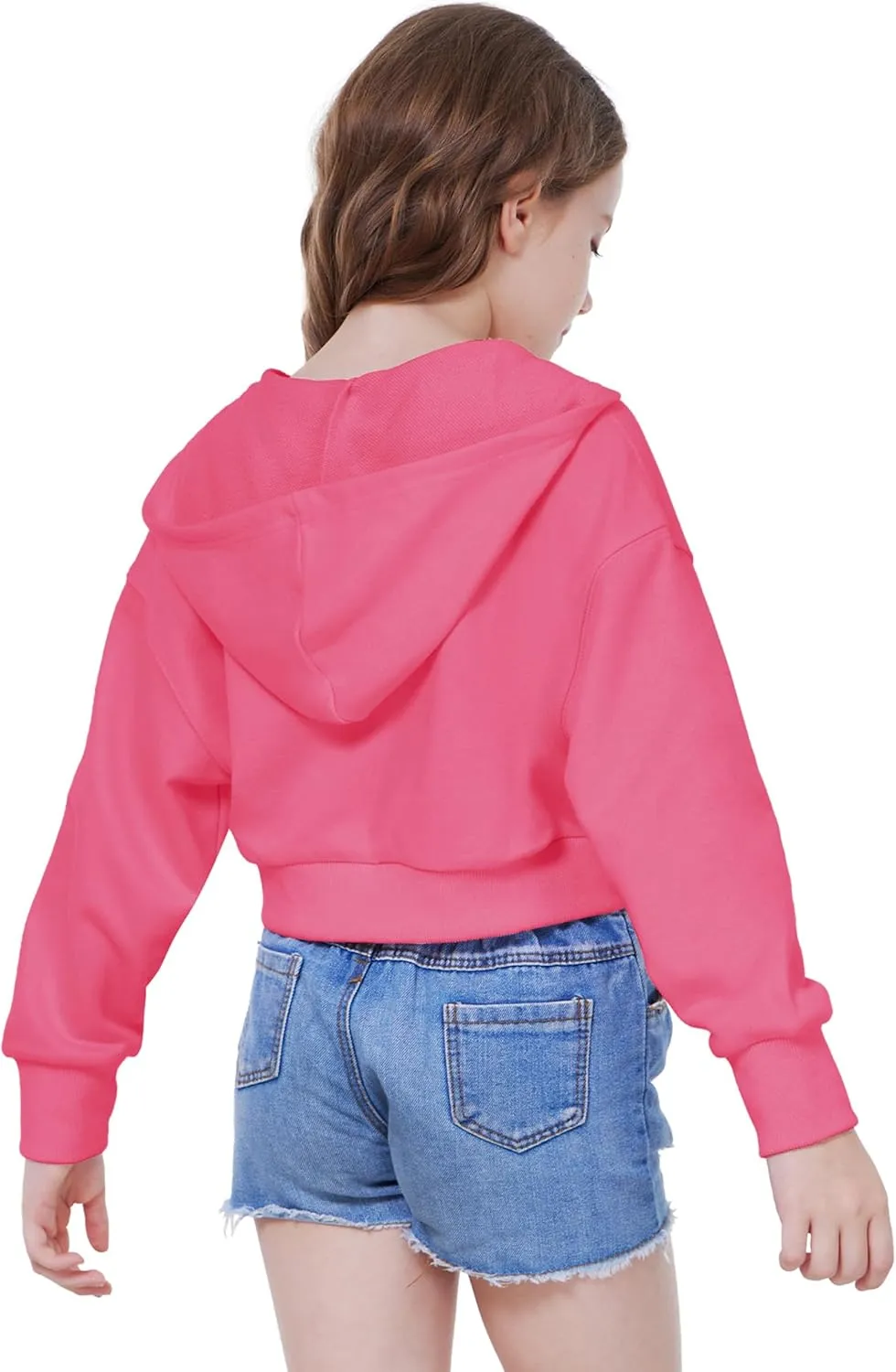 WULFUL Girls Casual Zipper up Sweatshirts Crop Jackets for Teens