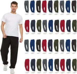 Yacht & Smith 36 Pack of Wholesale Mens Jogger Sweatpants, Homeless Shelter Donation Case, Comfy Bulk Joggers for Men