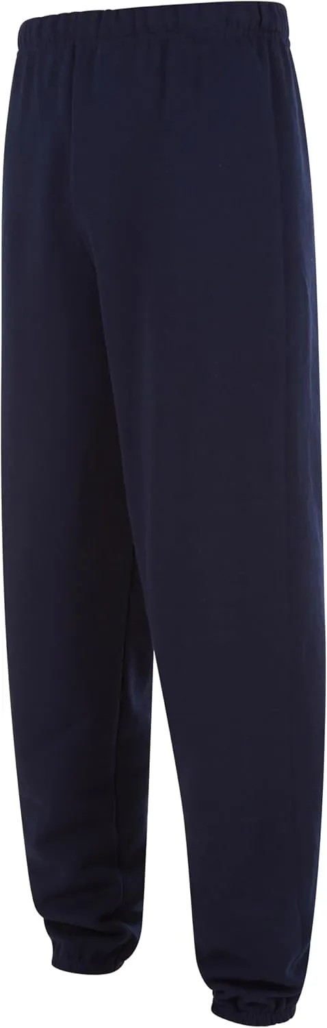 Yacht & Smith 6 Pack of Boys Jogger Bulk Sweatpants, Black Navy Gray, Comfy Lounge Joggers for Kids