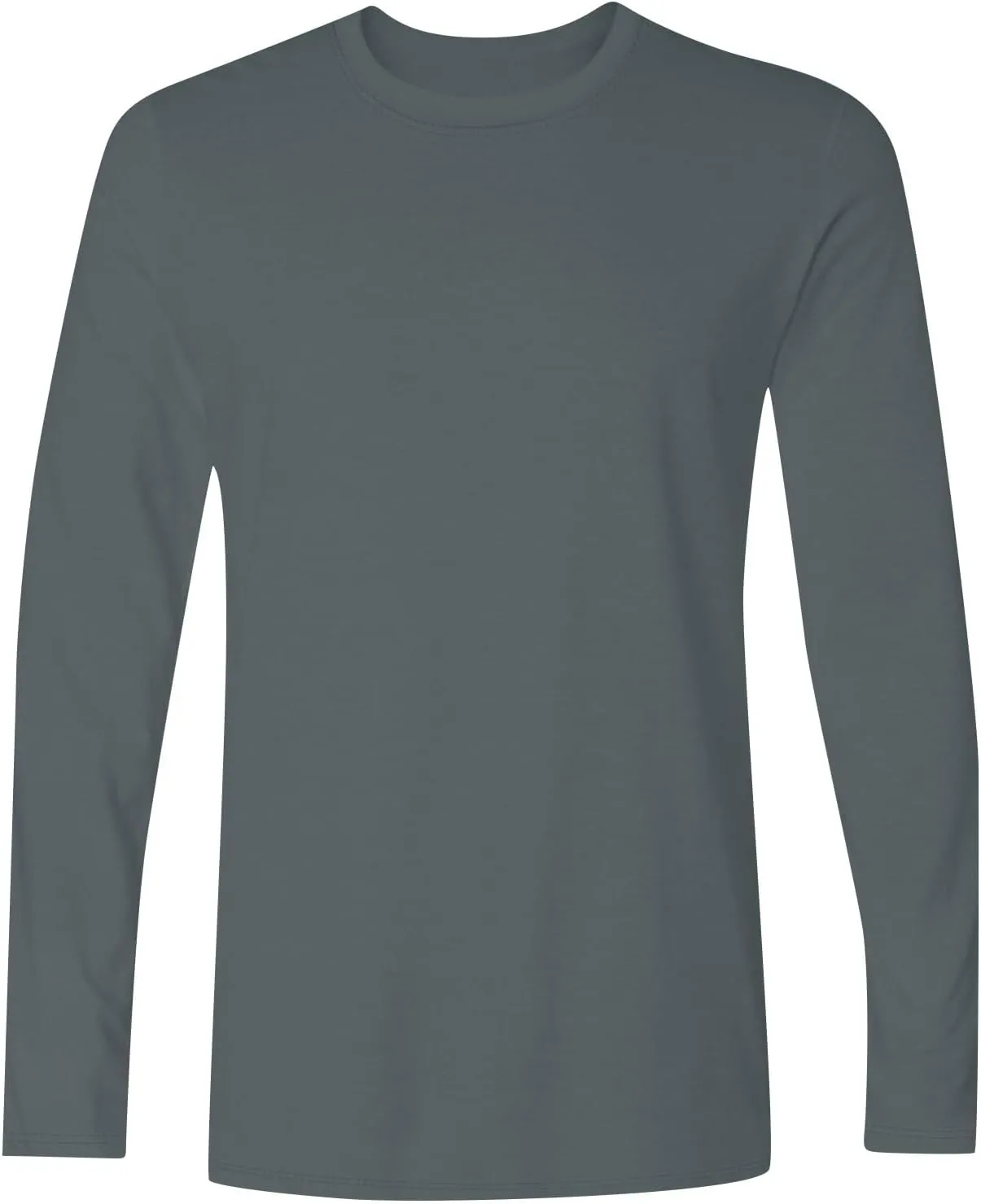 Ymosrh Men's Fashion Sweatshirts Athletic Workout Long Sleeve Crewneck Basic Solid Sweat Shirts Casual Sweatshirt, S-4XL