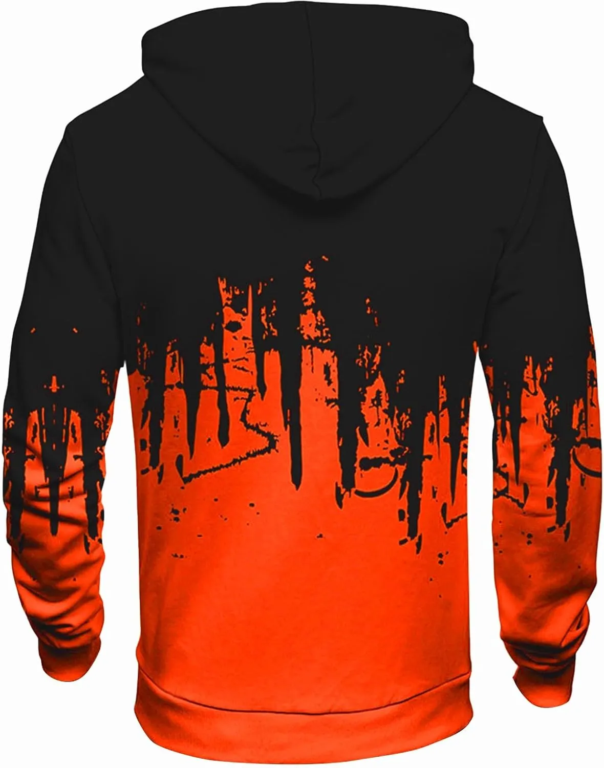 Ymosrh Mens Fleece Hoodies Men Gradient Color Pullover Long Sleeve Hooded Sweatshirt Tops Blouse Hoodies Pullover