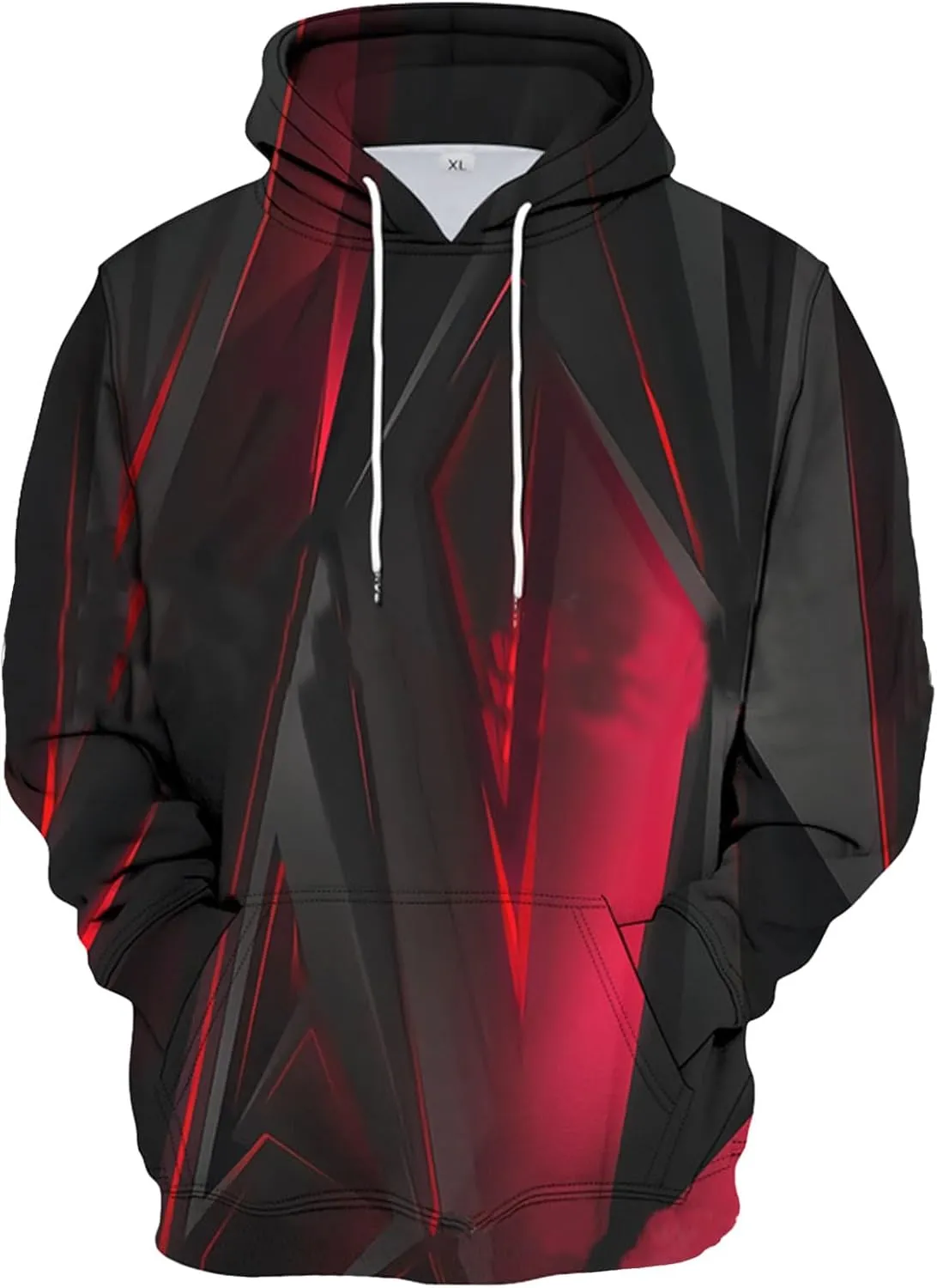 Ymosrh Men's Graphic Hoodies Print Long Sleeve Drawstring Hoodie Pullover Sweatshirt, M-6XL