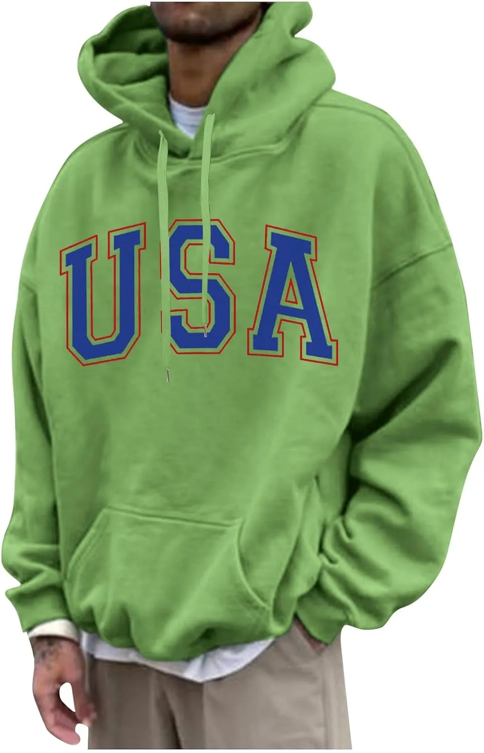 Ymosrh Men's Hoodie Unisex Printed Pullover Hooded Sweatshirt With Pockets Hoodies Graphic, M-6XL