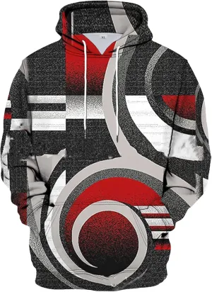 Ymosrh Men's Hoodies Pullover Long Sleeve Drawstring Hipster 3D Graphic Hooded Sweatshirts With Kanga Pockets, M-6XL