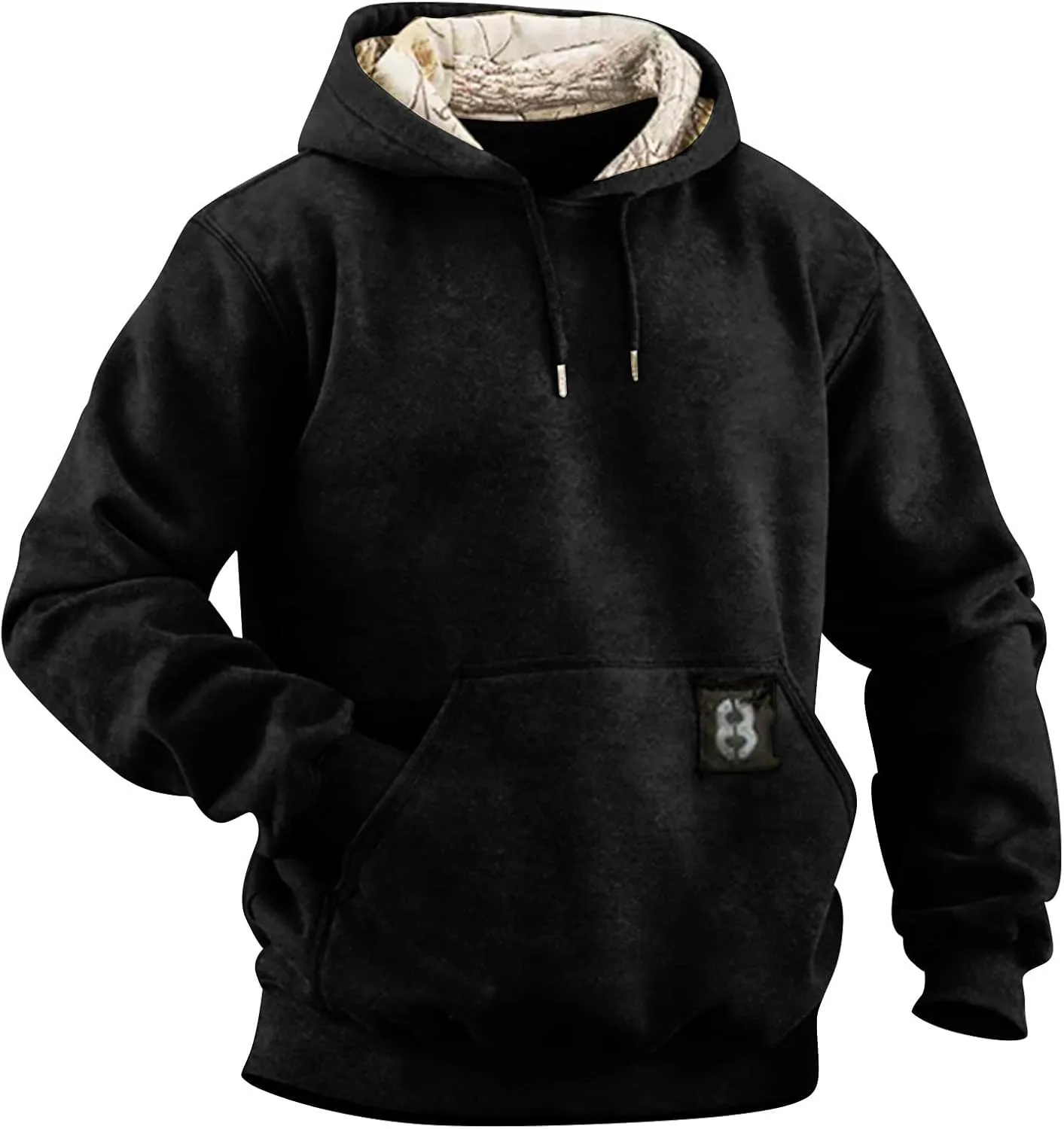 Ymosrh Men's Hoodies Sports Casual Long Sleeve Fleece Lined Hooded Sweatshirts with Pockets Gym Training Hoodie, M-4XL