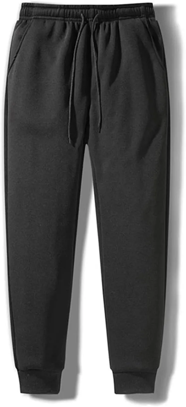 Ymosrh Men's Sweatpants Thermal Fleece Pockets Thickened Lined Casual Sports Trousers Pants Sweatpants, M-5XL