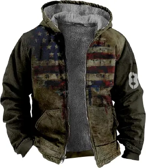 Ymosrh Men's Sweatshirts Fleece Lined Hoodies Casual Drawstring And Zipper Hoodie Slim Fit Sweatshirts Pullover, M-7XL