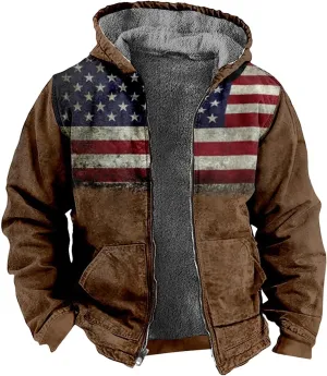 Ymosrh Men's Sweatshirts Fleece Lined Hoodies Casual Drawstring And Zipper Hoodie Slim Fit Sweatshirts Pullover, M-7XL