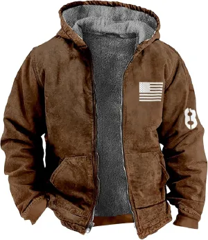 Ymosrh Men's Sweatshirts Fleece Lined Hoodies Casual Drawstring And Zipper Hoodie Slim Fit Sweatshirts Pullover, M-7XL