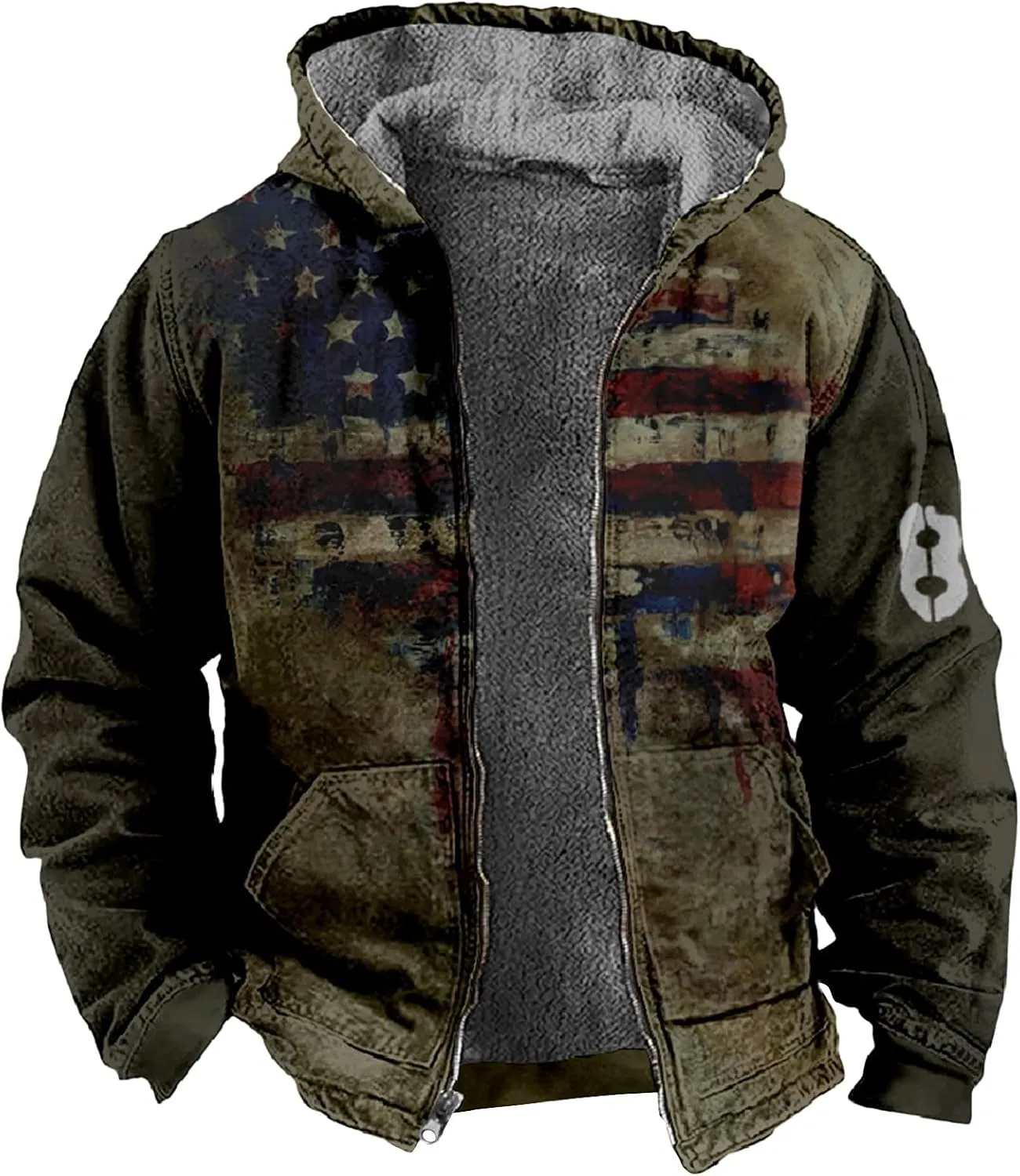 Ymosrh Men's Sweatshirts Fleece Lined Hoodies Casual Drawstring And Zipper Hoodie Slim Fit Sweatshirts Pullover, M-7XL