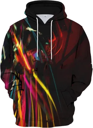 Ymosrh Men's Sweatshirts Novelty Graphic Hooded Sweatshirt Casual Long Sleeve Drawstring Pullover Hoodies, M-6XL