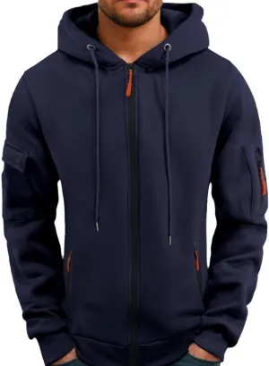 Ymosrh Mens Tactical Hoodies Zip Up Pullover Sweatshirt Long Sleeve Winter Work Hoodie Casual Workout Sweatshirts, M-3XL