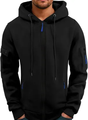 Ymosrh Mens Tactical Hoodies Zip Up Pullover Sweatshirt Long Sleeve Winter Work Hoodie Casual Workout Sweatshirts, M-3XL