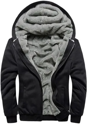 Ymosrh Mens Work Hoodies Zip Up Hoodie Fleece Lined Sweatshirt Long Sleeve Warm Hoodie Jacket Coat Pullover Hoodie, S-5XL