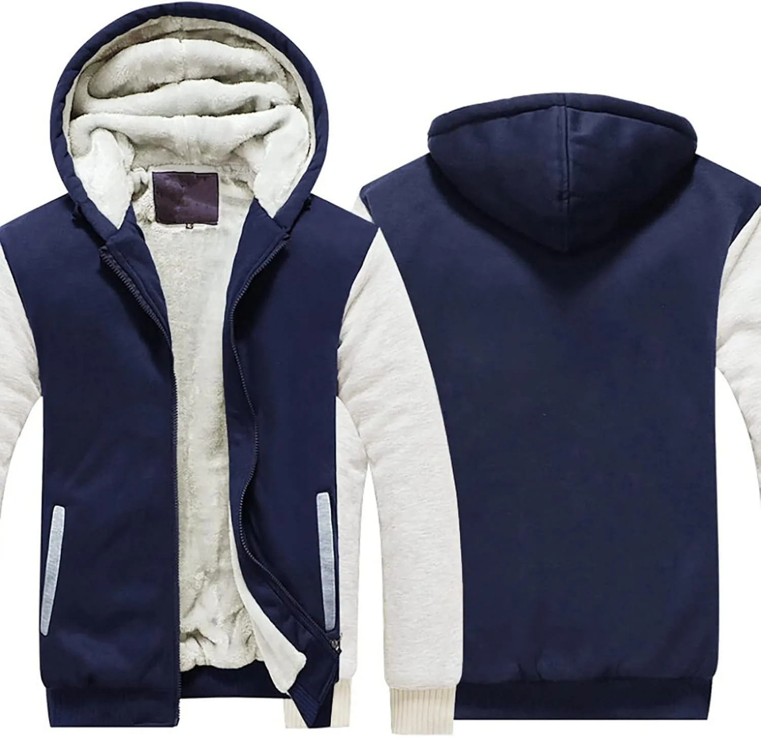 Ymosrh Mens Work Hoodies Zip Up Hoodie Fleece Lined Sweatshirt Long Sleeve Warm Hoodie Jacket Coat Pullover Hoodie, S-5XL